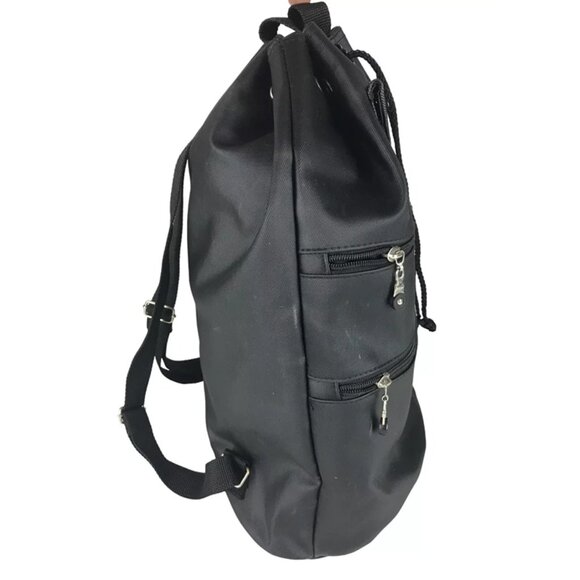 Arezzo Firasole Womens Black Zip Inner Pocket Adjustable‎ Strap Backpack Bag - Picture 2 of 6